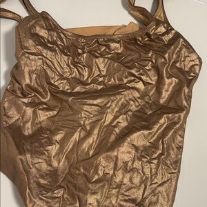 Shimmering Bronze One Piece from J.Crew